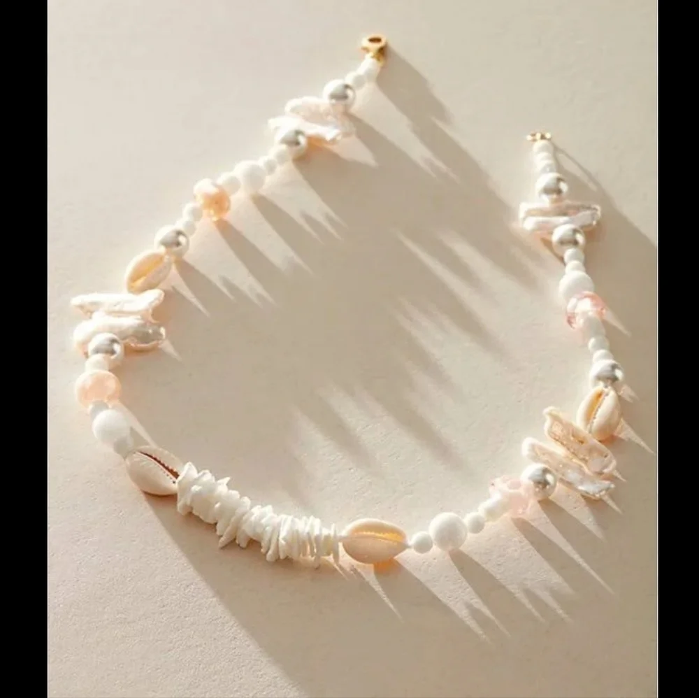 Free People × Galley Los Angeles,  Summertime Necklace -Beachy Pucca Ivory NWOT